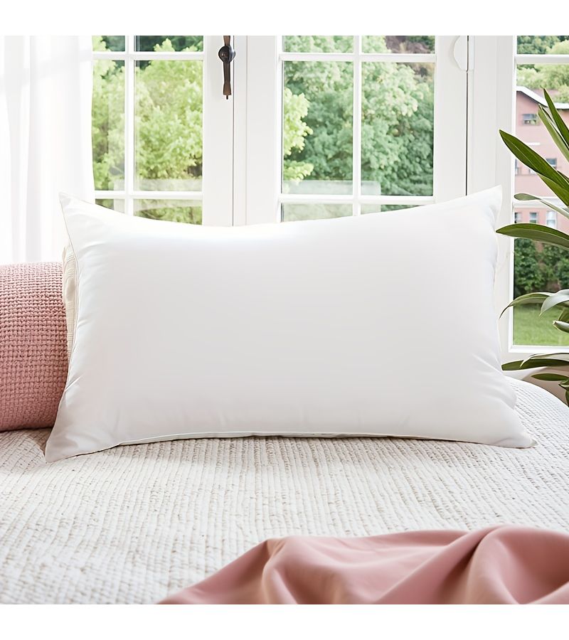 Long Shaped Pillow Soft And Comfortable For Home Use On Headboard Or Sofa Improves Sleep Quality Easy White Design Versatile Style 48x150 - Image 2