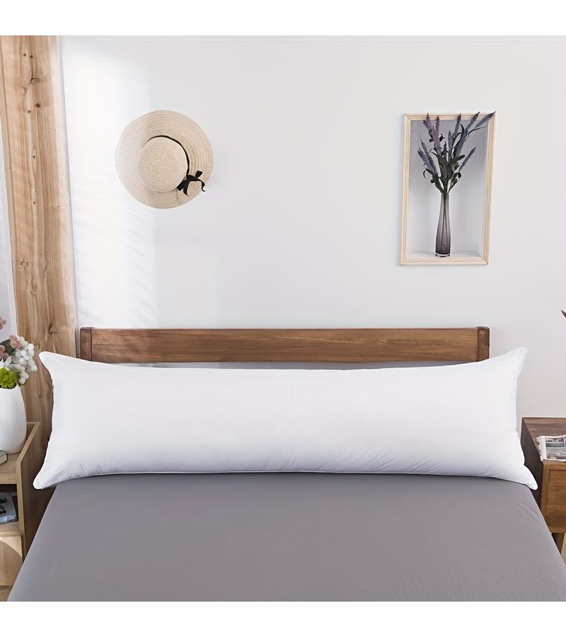 Long Shaped Pillow Soft And Comfortable For Home Use On Headboard Or Sofa Improves Sleep Quality Easy White Design Versatile Style 48x150 - Image 5
