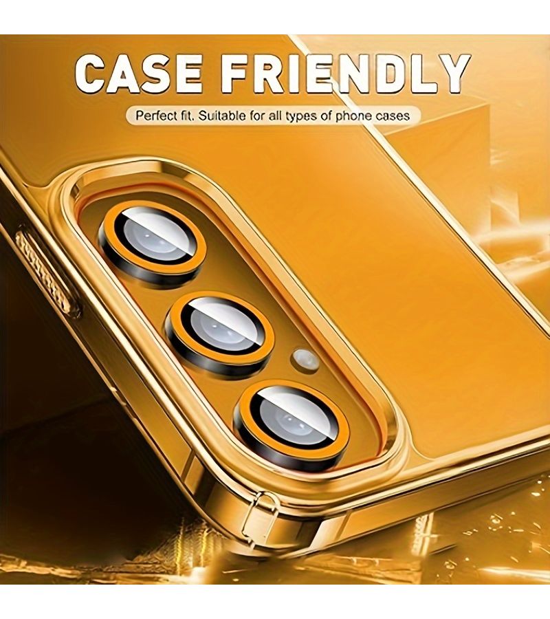 Yellow Tempered Glass Camera Ring Cover For Samsung Galaxy A16 - Image 2