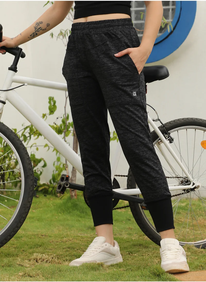 PINACOLADA Women's Midnight Black Heathered Trackpants