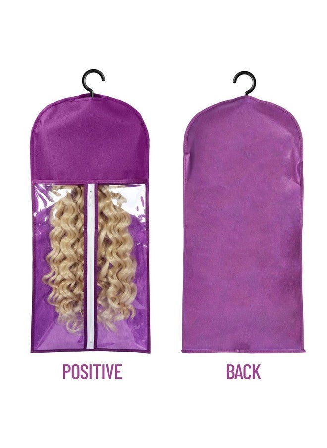 3Pcs Wig Bags Storage With Hanger Wig Holder Wig Hanger For Multiple Wigs Portable Hair Extension Holder Dust-Proof Hair Extension Storage Wigs Stand Hair Extensions, Wigs & Accessories (Purple) - pzsku/ZF68B3F037BB3760AD070Z/45/_/1733730396/08ae0f71-ceb8-46b2-8e46-205c2f6e887f