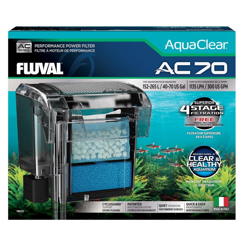 Fluval فلتر الطاقة AC70، 40-70 جالون أمريكي / 152-265 لتر - فلوفال الولايات المتحدة (fluvalaquatics.com) - Image 4