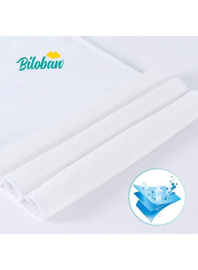 Biloban Changing Pad Liner 5 Count Waterproof Baby Diaper Changing Pad Cover 28" X 15" Larger Cotton Flannel Absorbent & Skinfriendly Portable Changing Pad Liners (Solid Improved Thickness) - Image 4