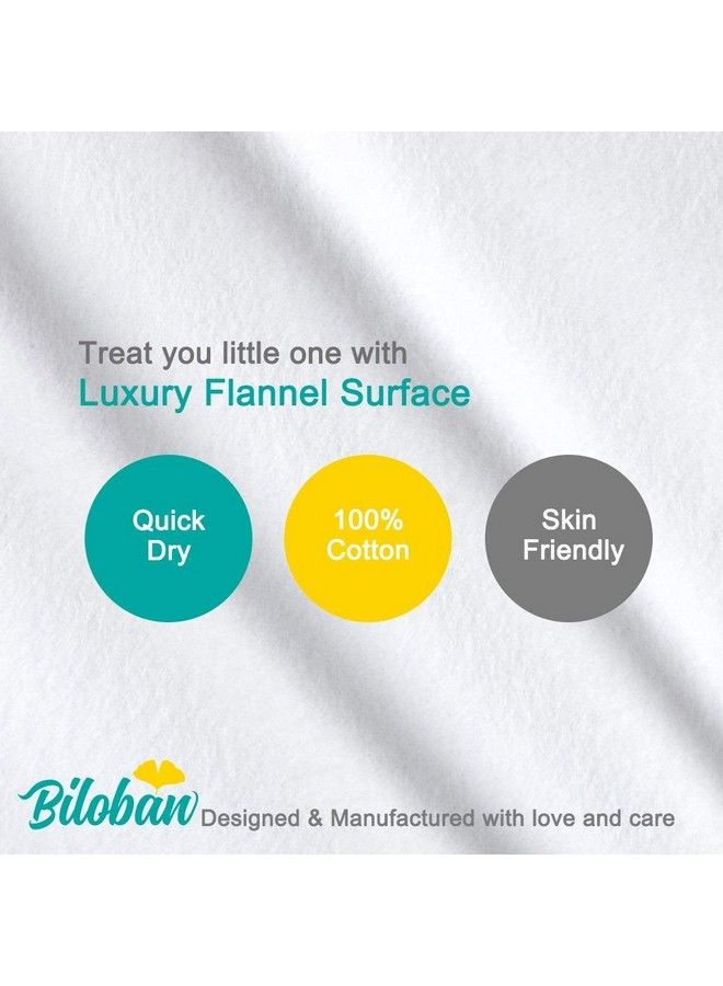 Biloban Changing Pad Liner 5 Count Waterproof Baby Diaper Changing Pad Cover 28" X 15" Larger Cotton Flannel Absorbent & Skinfriendly Portable Changing Pad Liners (Solid Improved Thickness) - Image 5