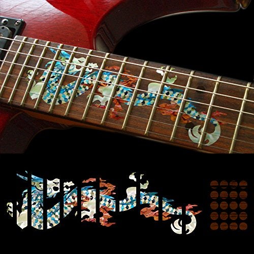 Inlaystickers Fretboard Markers Inlay Stickers Decals for Guitars - Dragon - Whire Pearl - Image 5