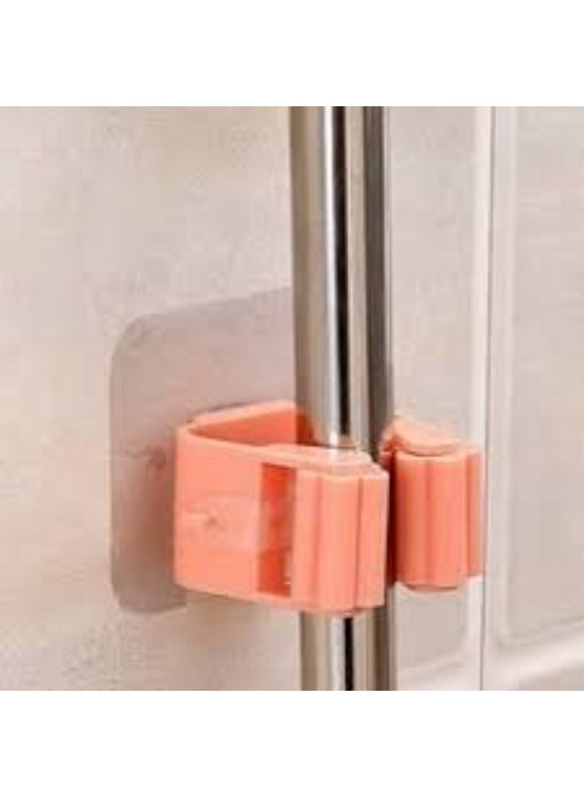 Single wall-mounted mop or broom holder with double-sided adhesive, very strong - Image 3