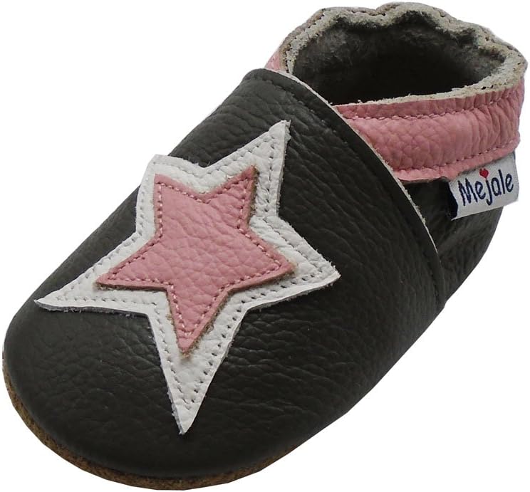 Mejale Baby Shoes Soft Sole Leather Crawling Moccasins Cartoon Star Infant Toddler First Walker Slippers - Image 1