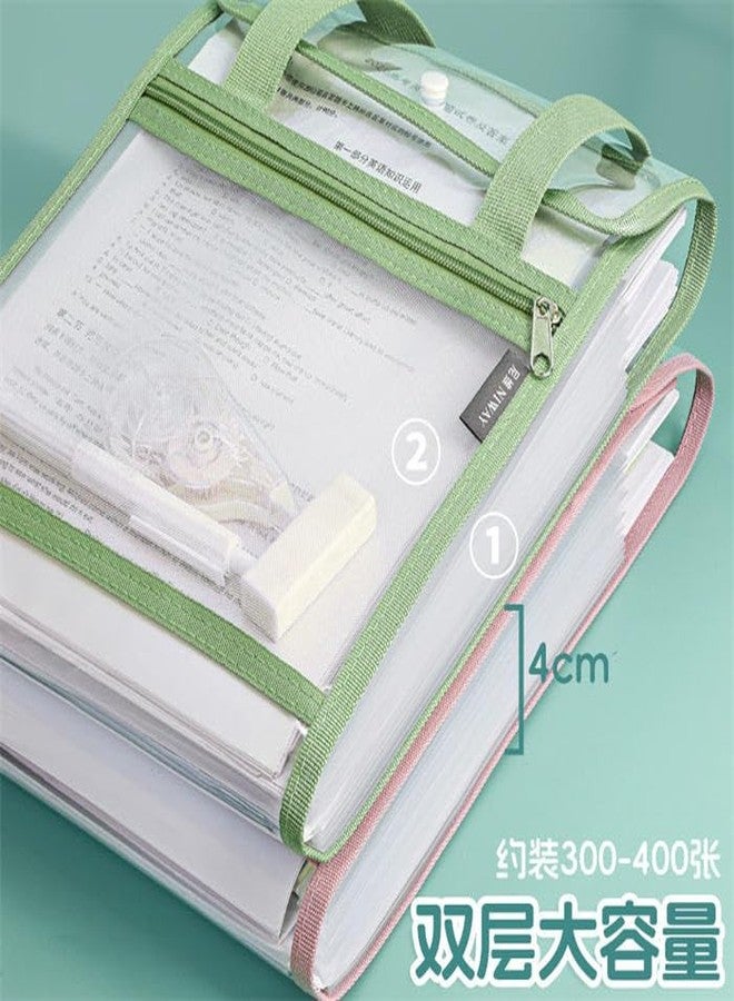 QUIRA 13 Pocket Waterproof Document Organizer - Portable A4 Paper Storage Bag with Transparent Inserts (Multicolour) - Image 3