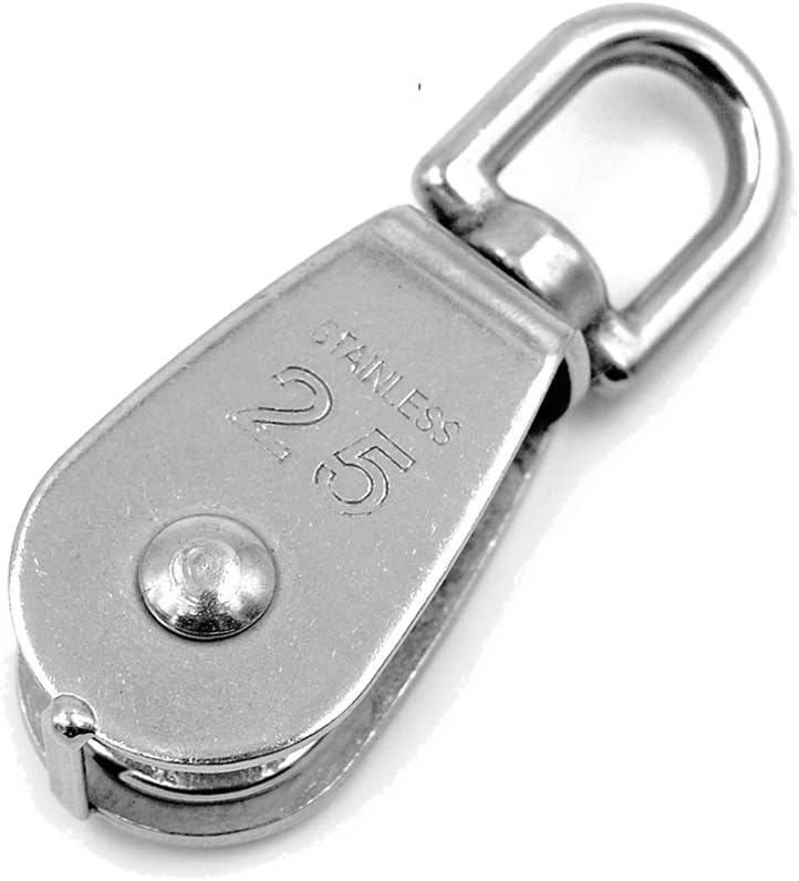 SeeRaphee 2 pcs/Set 25mm 304 Stainless Steel Single Rope Pulley Block - Image 1
