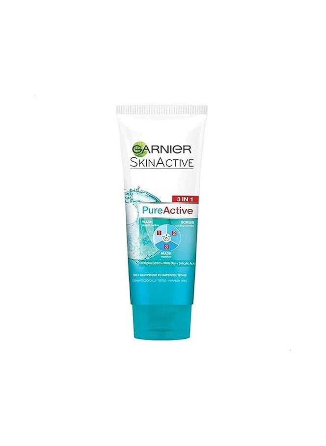 Garnier Garnier Pure Active 3-in-1 Face Wash (100ml) 