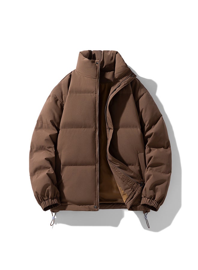 Winter Thick Warm Cotton Coat Casual Bread Suit Simple All-match Men's And Women's Sports Collar Warm Cotton Coat