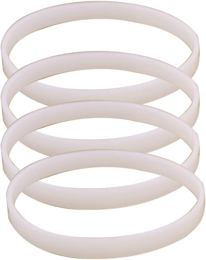 Anbige 4PCS White Rubber Sealing O-Ring Gasket Replacement Parts for Ninja Juicer Blender Replacement Seals (4 3.93inch gaskets) - Image 1