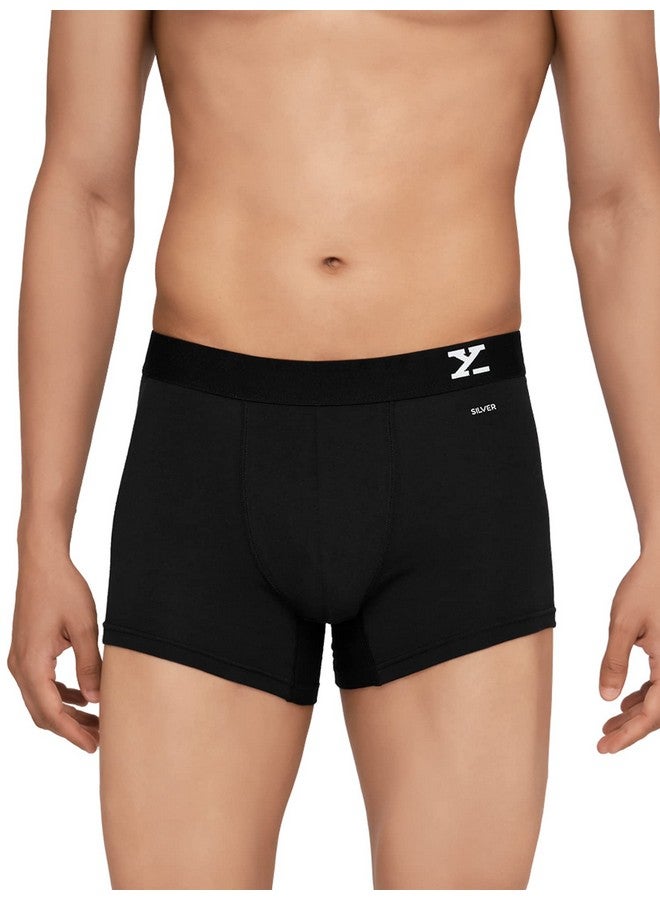 XYXX Men's Cotton Trunks (Pack of 2) (XYTRNK2PCKN404M_Black + Black Iris_M) - Image 2