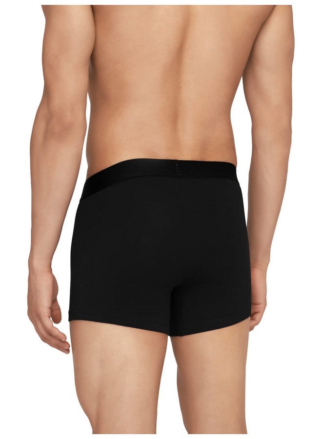XYXX Men's Cotton Trunks (Pack of 2) (XYTRNK2PCKN404M_Black + Black Iris_M) - Image 3