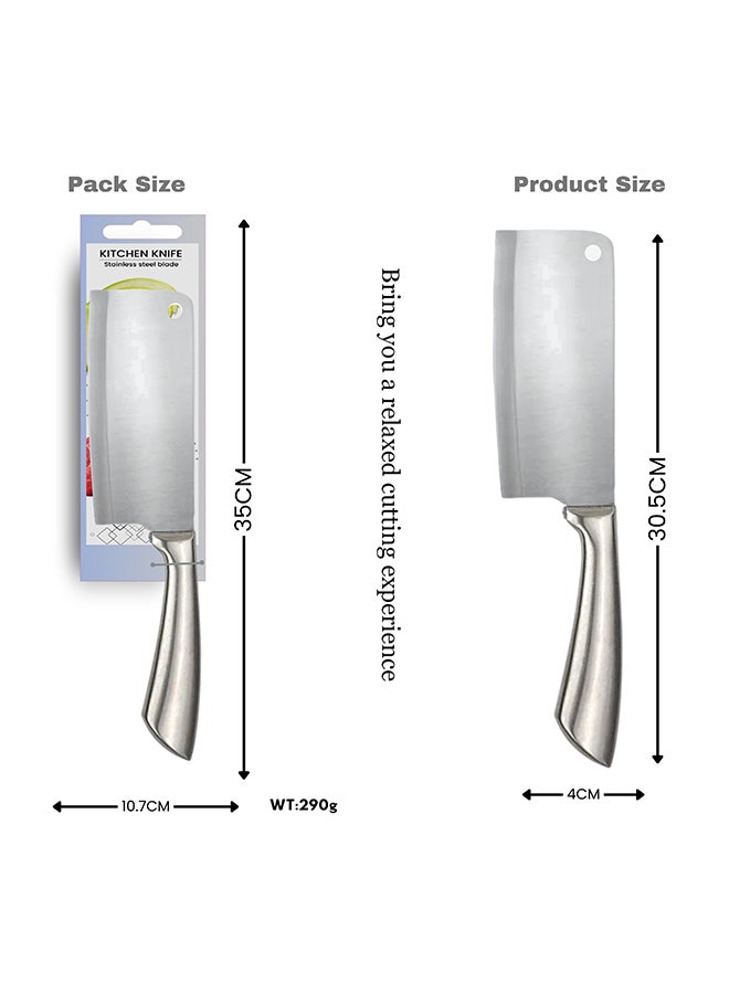 Feelings Stainless Steel Cleaver Knife Heavy-Duty Meat & Vegetable Chopper with Ergonomic Handle Size 17 cm (KQ0801)  - Image 2