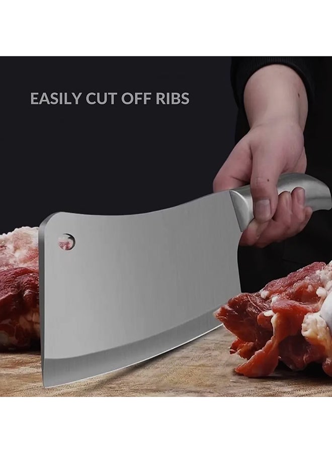 Feelings Stainless Steel Cleaver Knife Heavy-Duty Meat & Vegetable Chopper with Ergonomic Handle Size 17 cm (KQ0801)  - Image 4