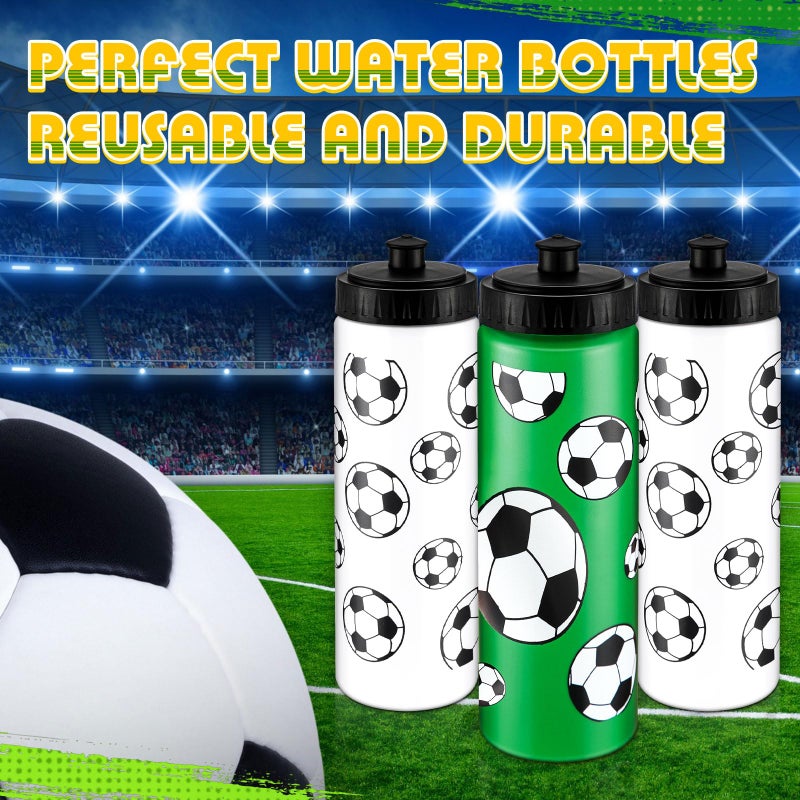 Skybooly 12 Pcs Soccer Water Bottle Bulk 20 oz Sports Ball Cup Accessories Reusable Squeeze Water Bottle for Sports, Party Favor, Players, Lovers, Team Gifts, Gym, Bike Cage - Image 4