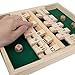 GOTHINK Wooden Shut The Box Fun Table Math Game with Wooden Board for Adults Kids 12 Spots Dice Game with 4 Dices for 2 Player Games Popular Pub Board Game Ideal for Game Night Travel - Image 4