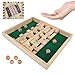 GOTHINK Wooden Shut The Box Fun Table Math Game with Wooden Board for Adults Kids 12 Spots Dice Game with 4 Dices for 2 Player Games Popular Pub Board Game Ideal for Game Night Travel - Image 2