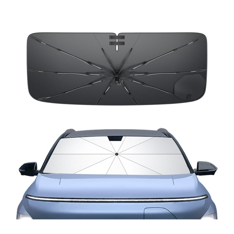 SXCY for 2024 2025 2026 Hyundai Kona Windshield Umbrella Sunshade Easier Foldable for 20242026 Hyundai Kona Accessories 2025 Kona Sunshade Umbrella 2025 2026 Kona Windshield Umbrella Sun Shade - Image 2