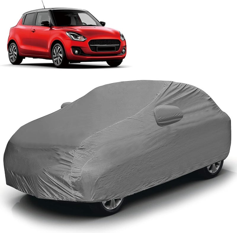 AUTOGUYS غطاء جسم السيارة PM-I لسيارة ماروتي سوزوكي سويفت [من عام 2018 فصاعدًا] - غطاء سيارة ممتاز من نوع ماتي مقاوم للغبار والأشعة فوق البنفسجية مع 3 أحزمة جسم - Image 1