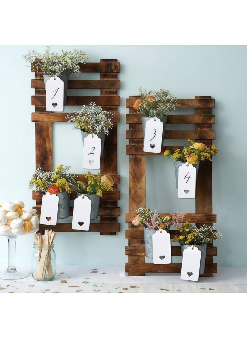 بطاقات هدايا، 100 قطعة، بطاقات ورقية فارغة مع خيط، 4.5 × 9.5 سم، لتوزيعات حفلات الزفاف، عيد الحب، وأعياد الميلاد - Image 4