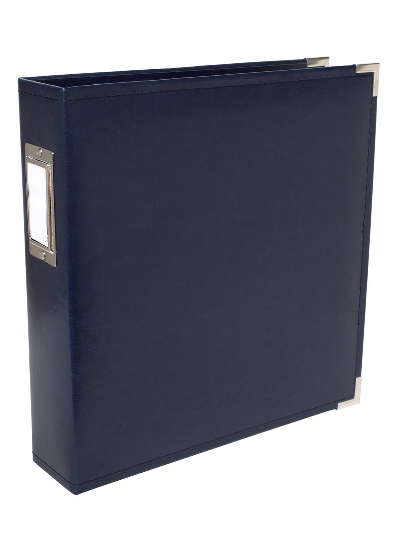 We R Memory Keepers We R Memory Keepers 8.5x11 Navy Photo Album  Protect Memories and Photos  Soft  Acid-free Leather  Classy Decorative Spine Label  Snag-free Rings  Includes 5 Page Protectors  - Image 1