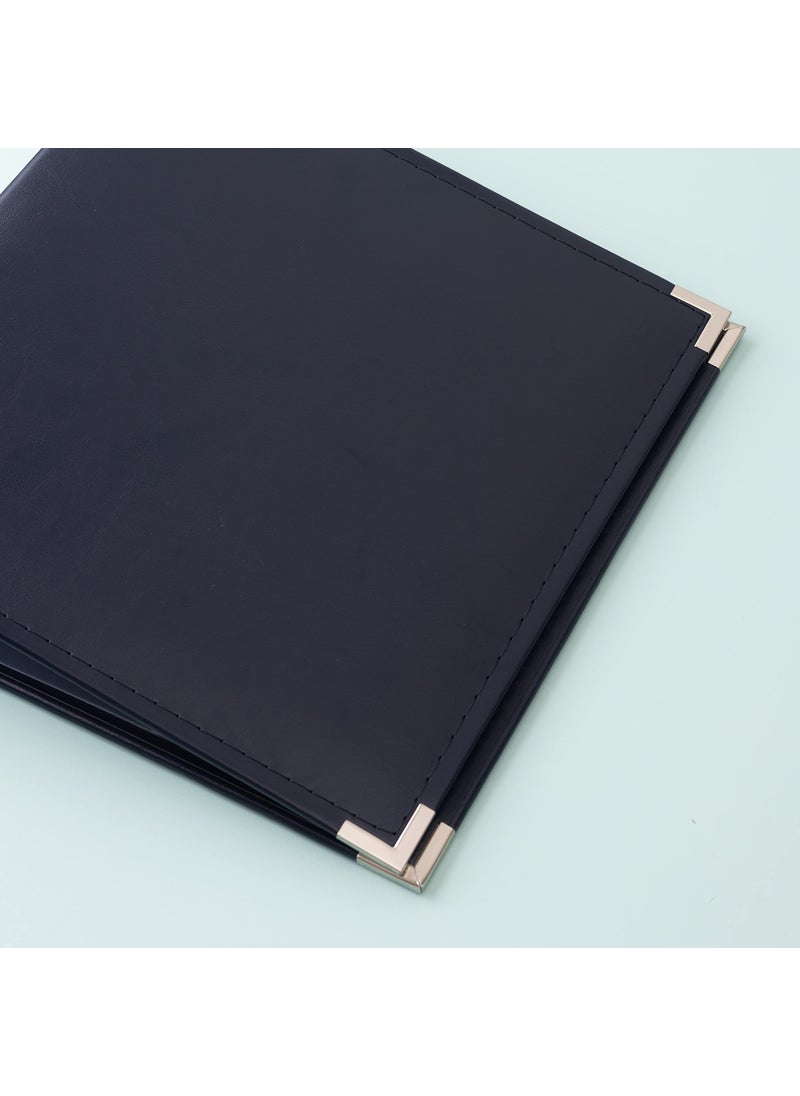 We R Memory Keepers We R Memory Keepers 8.5x11 Navy Photo Album  Protect Memories and Photos  Soft  Acid-free Leather  Classy Decorative Spine Label  Snag-free Rings  Includes 5 Page Protectors  - Image 4