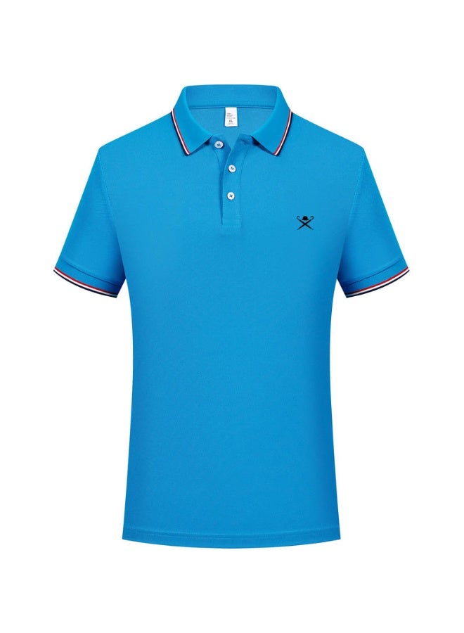 HACKETT LONDON Classic striped lapel POLO shirt for men and women couples with beaded cotton short sleeves. - Image 4