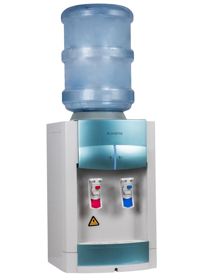 RUHENS NEW  Hot And Cold Water Dispenser | Table stand | Hot Water Safety Device For Kids | Hygiene Guard | Detachable Water Guard | Automatic Water Dispenser For Your Home | Compact Size Premium Look  - Image 1