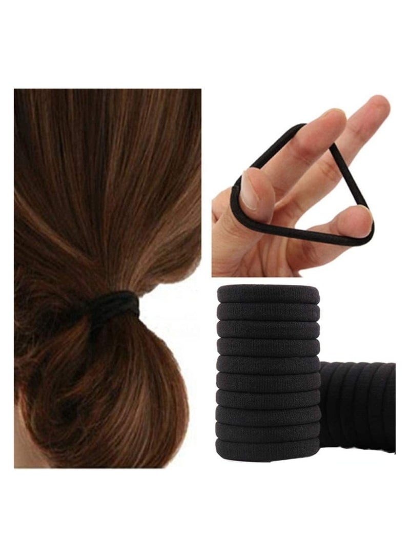 Star Beja Bliss- 24pcs Pack Cotton Hair Scrunchies (Black) - Image 2