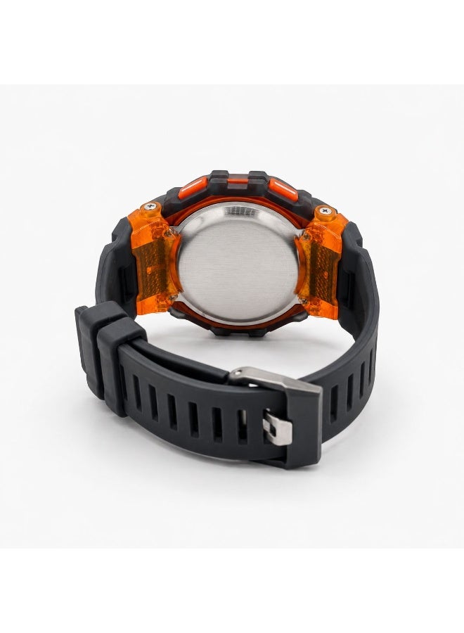 TOMI Blaze TM2020 Digital Sports Watch For Men & Unisex LED Display Water Resistant 3ATM Silicone Strap Outdoor Tactical Wrist Watch Black Orange - Image 3