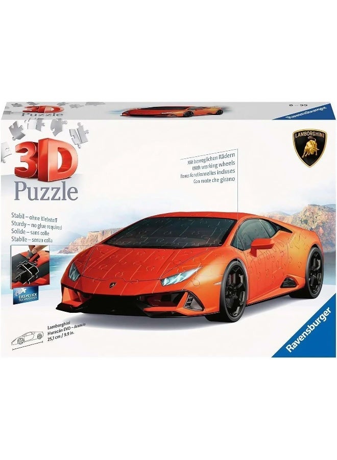 Ravensburger لعبة بازل 3D من رافينسبيرجر لامبورغيني هوراكان EVO (108 قطعة) - Image 1