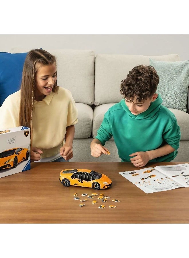 Ravensburger لعبة بازل 3D من رافينسبيرجر لامبورغيني هوراكان EVO (108 قطعة) - Image 4
