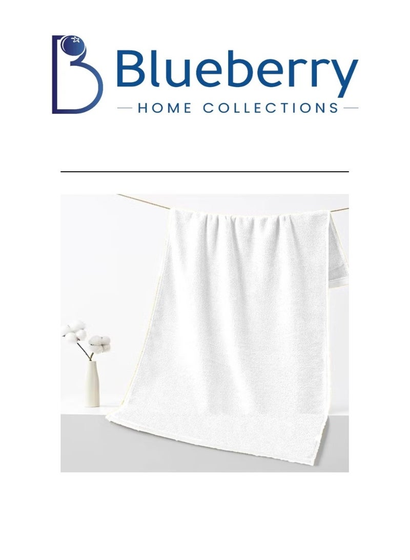 Blueberry Hand Towel -100% cotton Medium Size(50x100 cm) Highly Absorbent And Super Durable, Color - White - Image 1