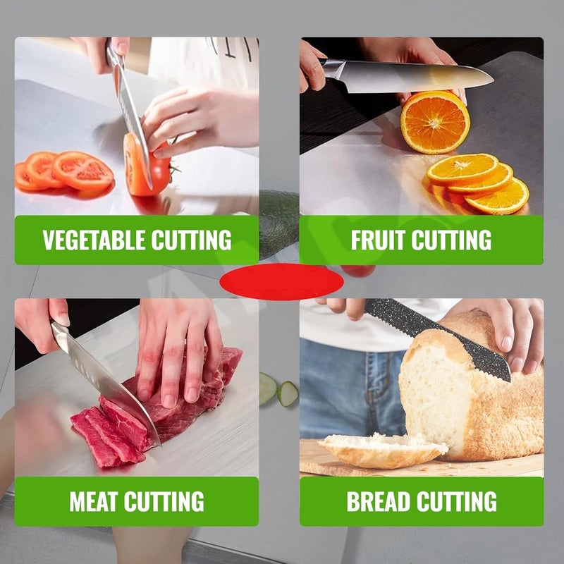 HELIMIX Stainless Steel Chopping Board Cutting Board Kneading Board for Cutting and Chopping Countertop Durable Hygienic Modern Design Easy to use Large - Image 2
