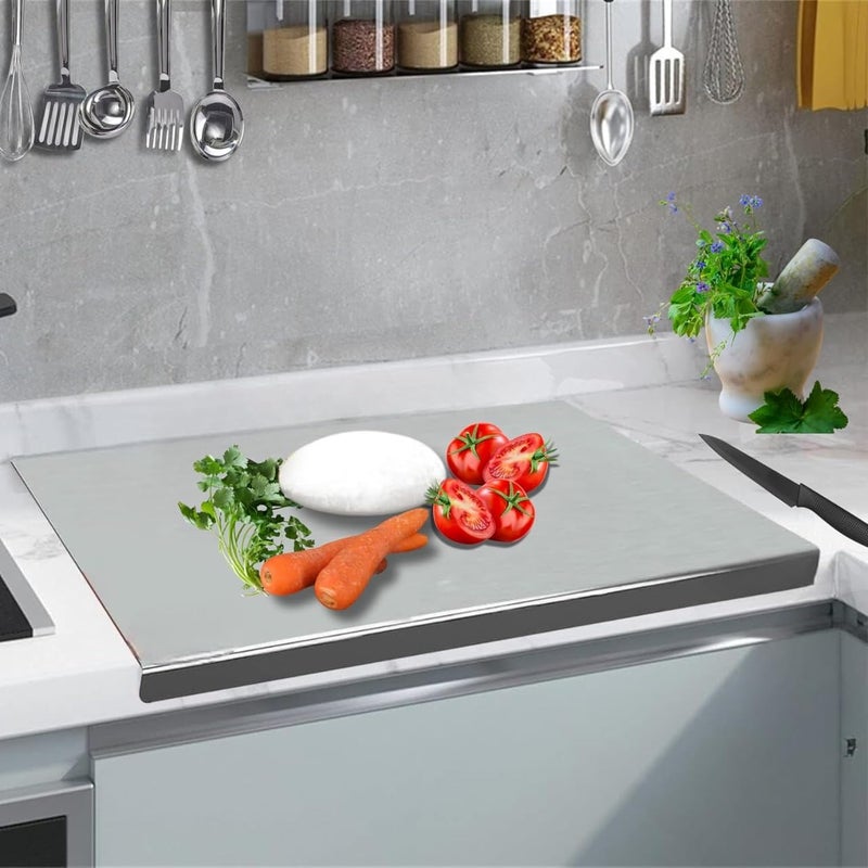 HELIMIX Stainless Steel Chopping Board Cutting Board Kneading Board for Cutting and Chopping Countertop Durable Hygienic Modern Design Easy to use Large - Image 1