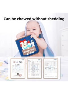 Generic Tear The Book Baby Baby Early Education Cloth Book Tear Not To Rot Can Bite 6 Months 8 Hook And Loop Toy Quiet Book Enlightenment-Color:Unbreakable Cloth Book - Enlightenment Bilingual  - Image 4
