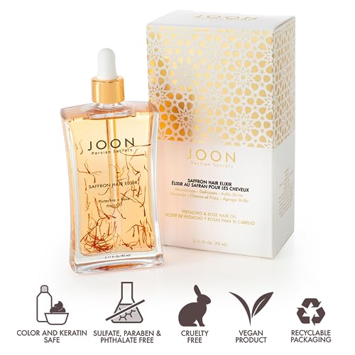 Joon Saffron Hair Elixir Pistachio + Rose Hair Oil, 3.11 Fl. Oz. - Image 4