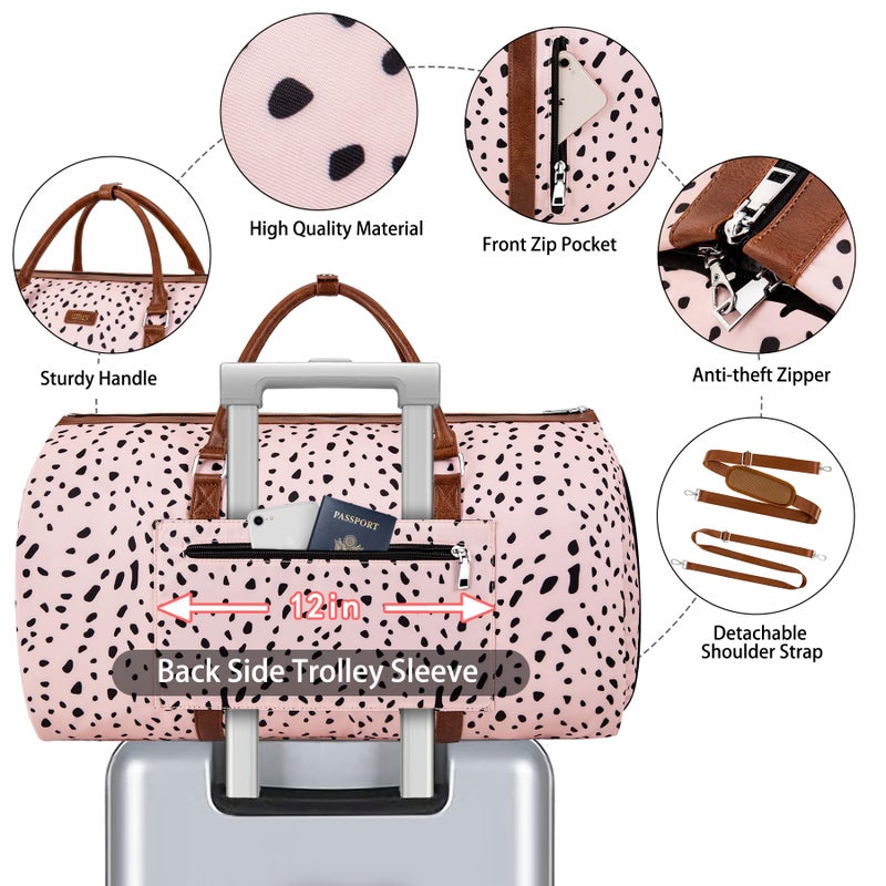 TIBES Convertible 2-in-1 Garment Bags for Travel, Carry On Garment Duffle Bag With Shoe Compartment Large Weekender Bag for Women Men Hanging Suitcase Suit Travel Duffel Overnight Bags 4pcs Set - Image 4