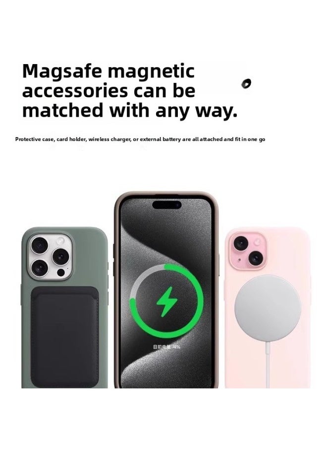 Generic - For Apple IPhone15 Liquid Silicone Phone Case 14Promax Magnetic Animation Original Official Website Protective Cover-Color:Black [true Liquid + Logo]-Applicable Models:For Iphone 14pro [regular Style + Carton Packaging] - Image 1