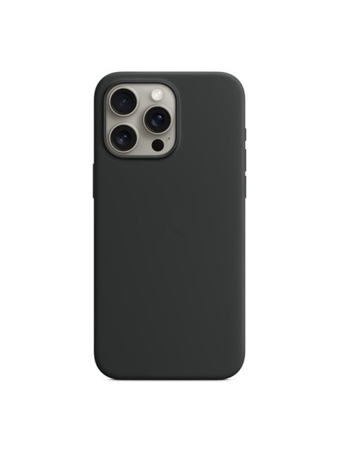 For Apple IPhone15 Liquid Silicone Phone Case 14Promax Magnetic Animation Original Official Website Protective Cover-Color:Black [true Liquid + Logo]-Applicable Models:For Iphone 14pro [regular Style + Carton Packaging]