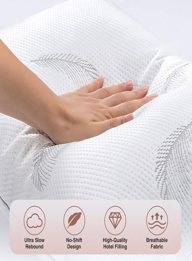 zibroges Goose Feather Pillows Bed Pillow - Hotel Down Pillows Queen Size Set of 2, Fluffy Support Surround Fill Polyester for Back, Stomach, Side Sleepers, Breathable & Soft Bed Pillow for Sleeping - Image 4