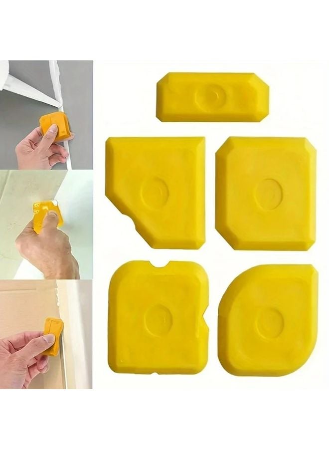Yellow Caulking Tool Set 10pcs Sealant Scraper Smoothing Knife Kit DIY Home Improvement - Image 3