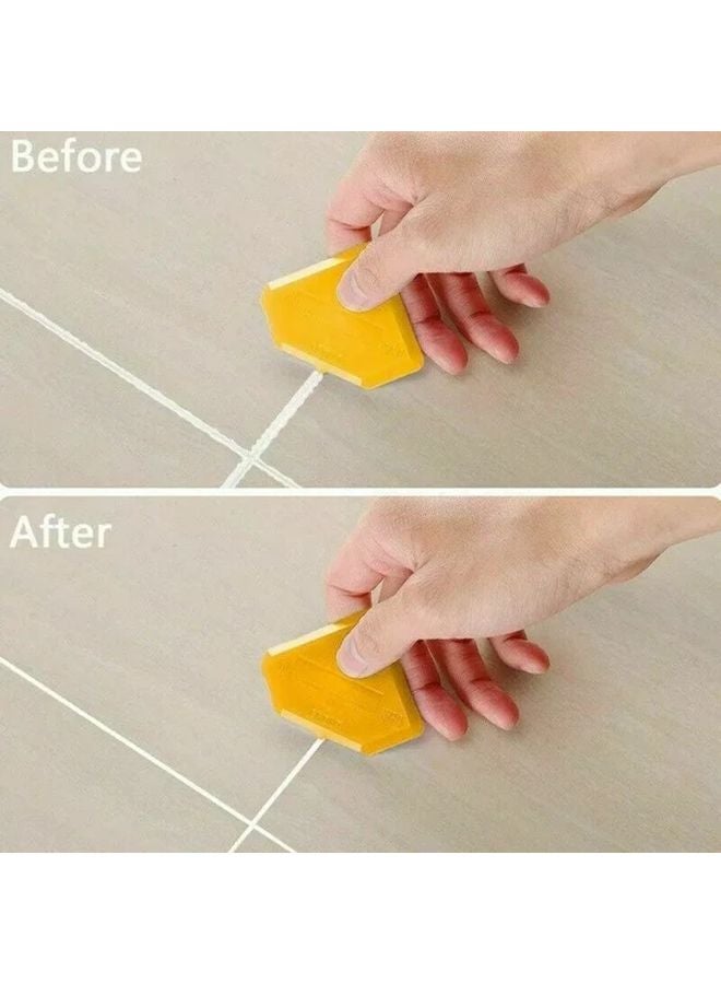 Yellow Caulking Tool Set 10pcs Sealant Scraper Smoothing Knife Kit DIY Home Improvement - Image 4