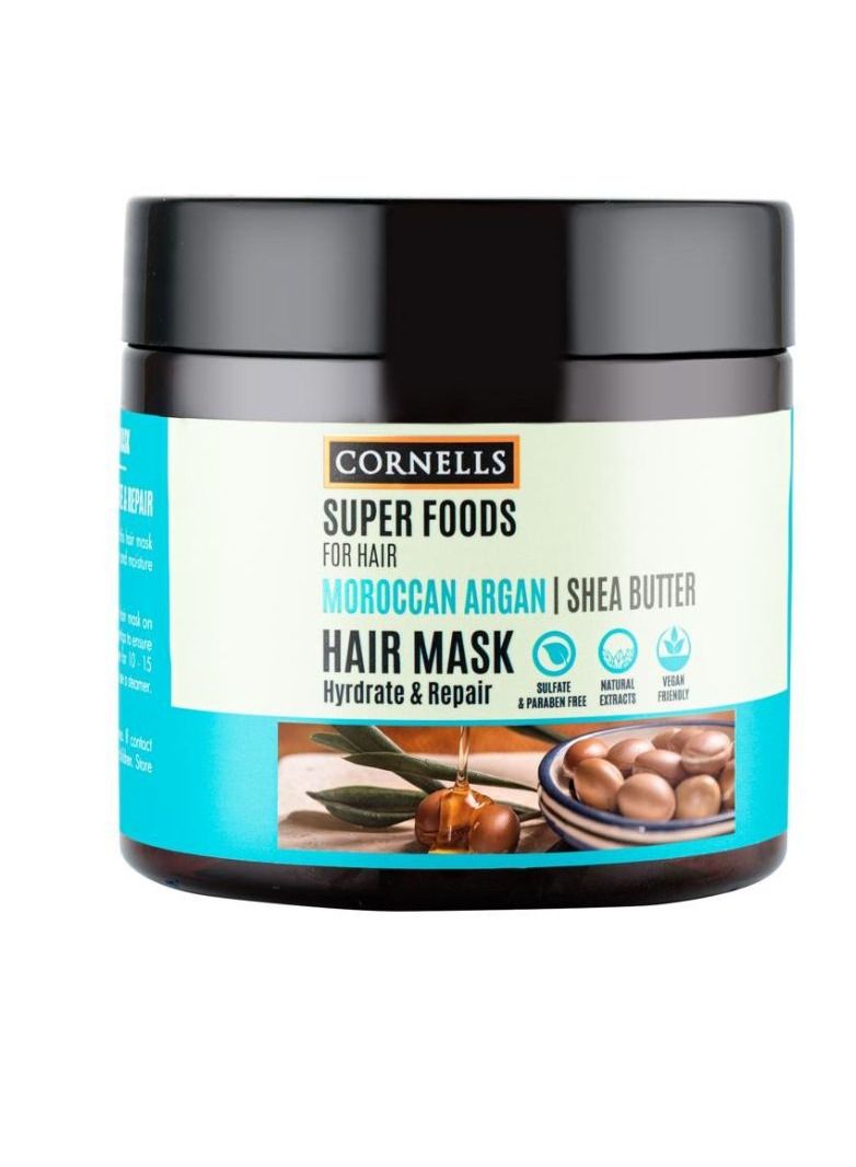 Super Foods For Hair Moroccona Argan Shea Butter Hair Mask Hyrdrate And Repair 475ml