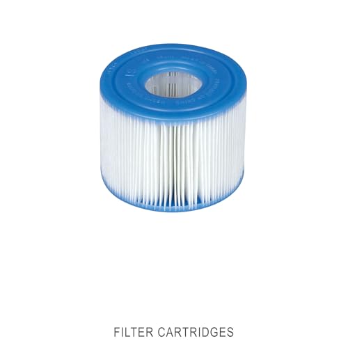 Intex 29011E Type S1 PureSpa Easy Set Pool Spa Hot Tub Filter Replacement Cartridges (6 Filters), Blue and White - Image 4