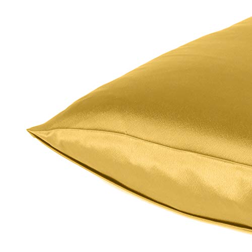 Oussum Satin Pillow case Soft & Comfortable Silk Pillowcase Solid Pillow Cover Single Pcs with Free Scrunchie (Sun Flower, Regular Size (18"x27") - Image 4