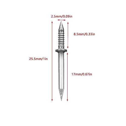 UtySty 200 Pack Double Head Skirting Nails Wooden Steps Thread Seamless Nail Invisible Double Headed Nail for Wooden Skirting Trim Installation Baseboard Acoustic Panels Stairway Door Floor Furniture - Image 3