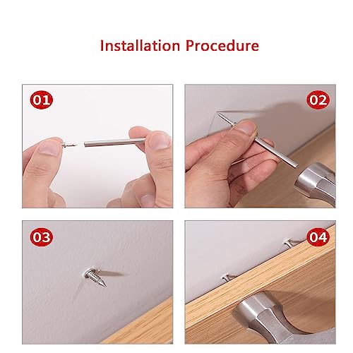 UtySty 200 Pack Double Head Skirting Nails Wooden Steps Thread Seamless Nail Invisible Double Headed Nail for Wooden Skirting Trim Installation Baseboard Acoustic Panels Stairway Door Floor Furniture - Image 5